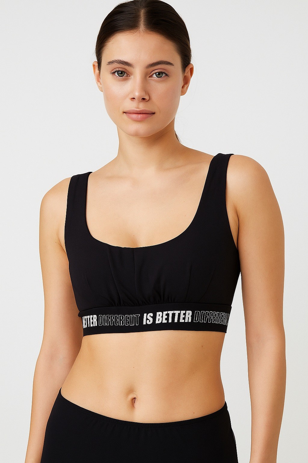 Siyah Mini sporcu Bustiyer