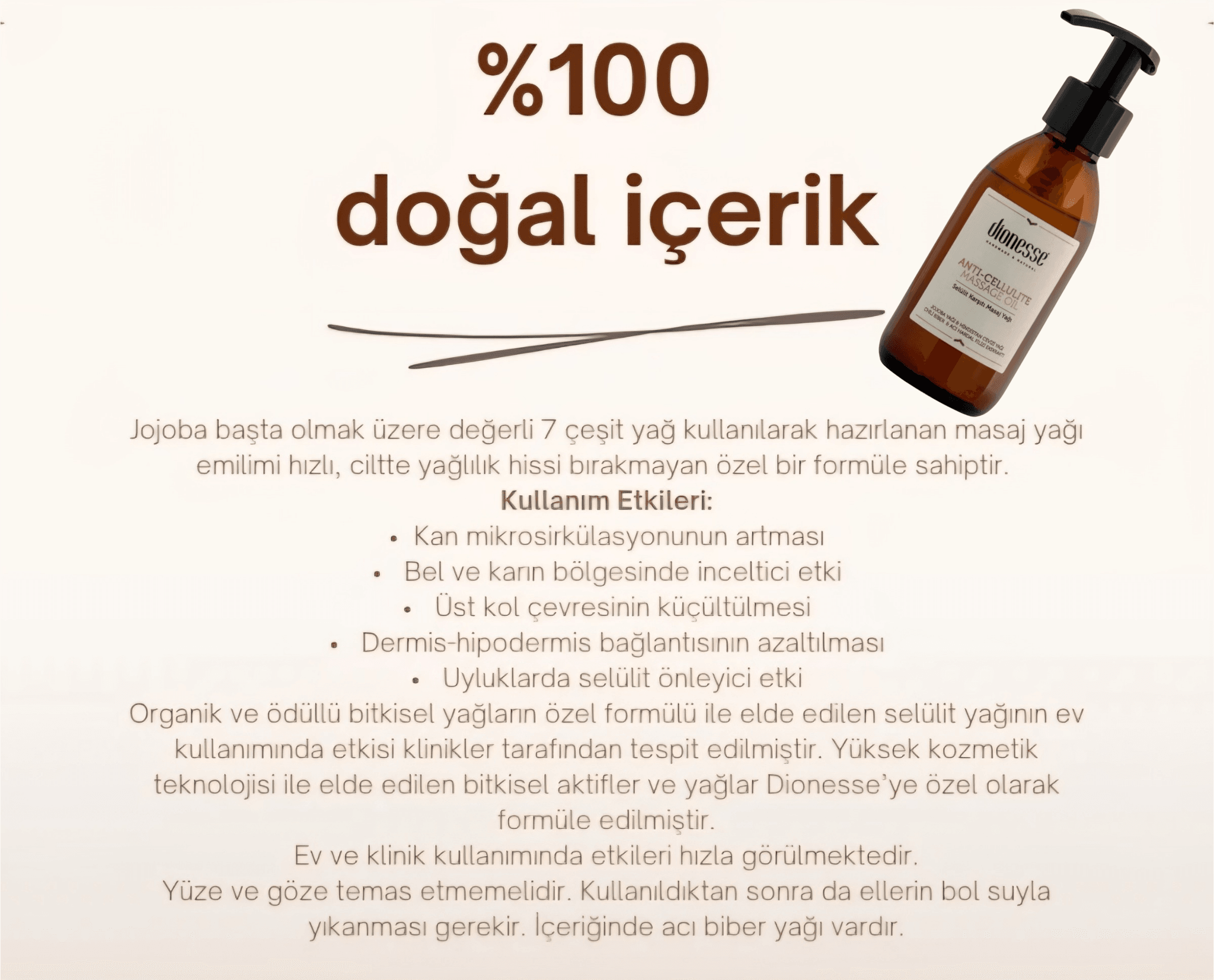 Selülit Karşıtı Masaj Yağı 150 ml - İncelme ve Selülitsiz Bir Cilt İçin Özel Formül