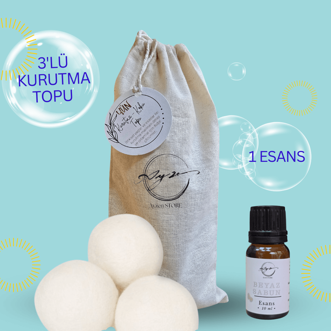 Yün Kurutma Topu ( 10 ml esans 3 kurutma topu)