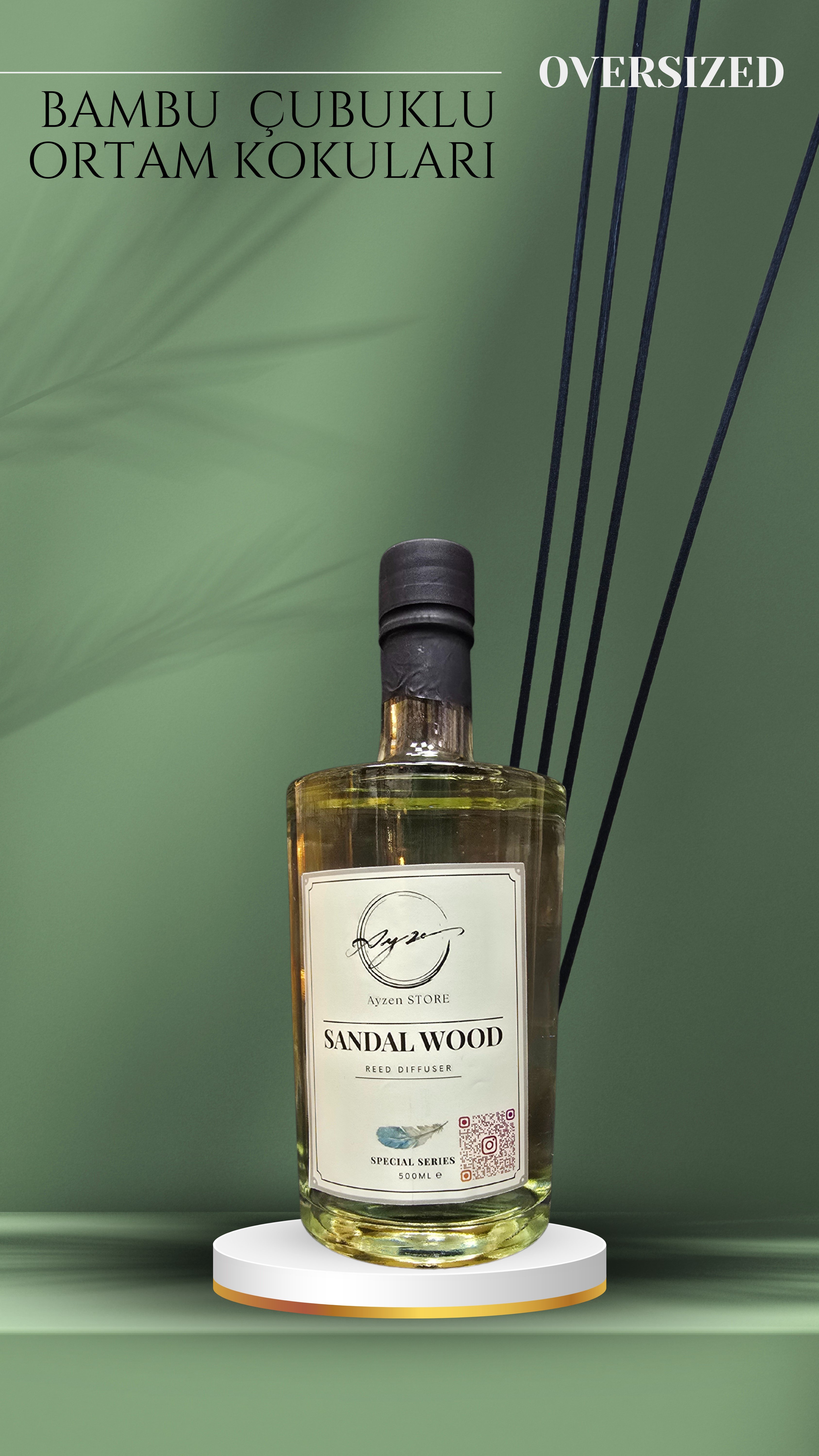 Sandal Wood 500 ml Çubuklu Ortam Kokusu