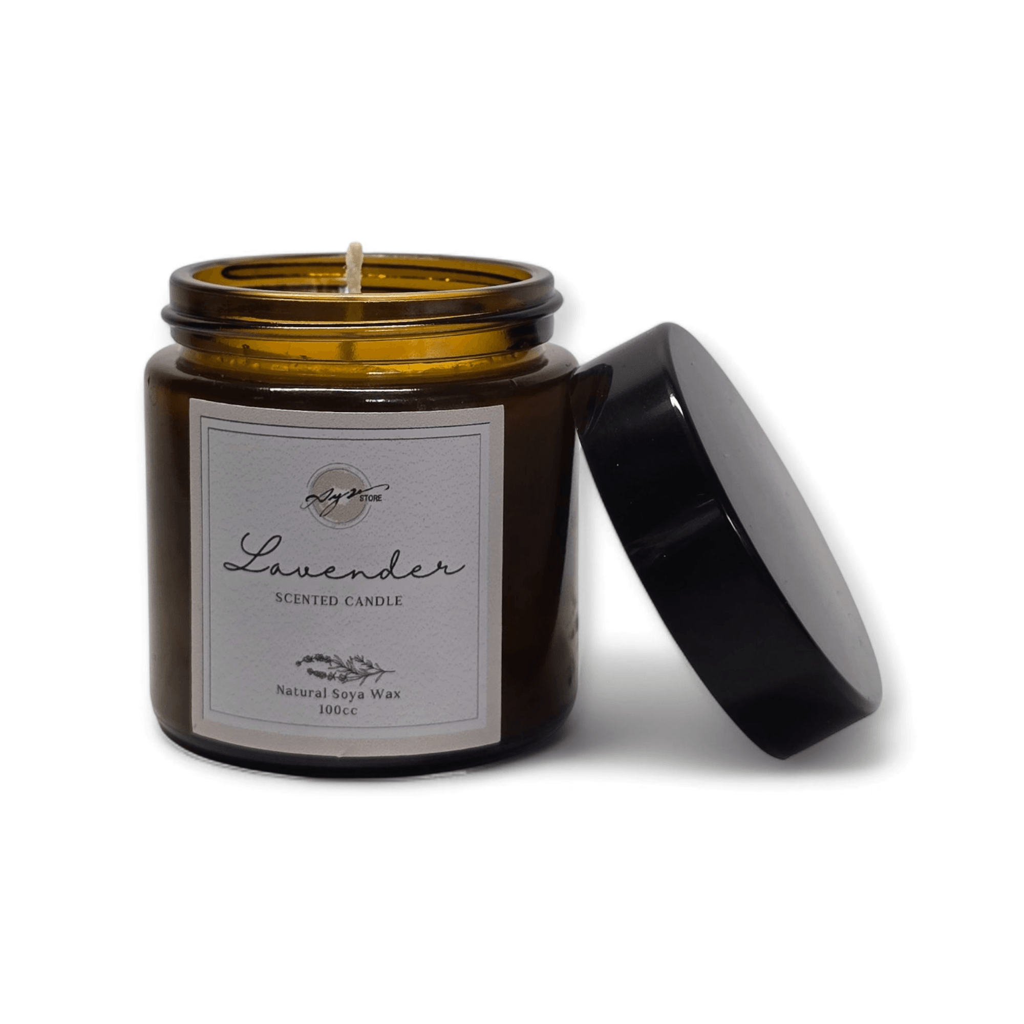 Doğal Soya Wax Lavanta Esanslı El Yapımı Mum – 100cc