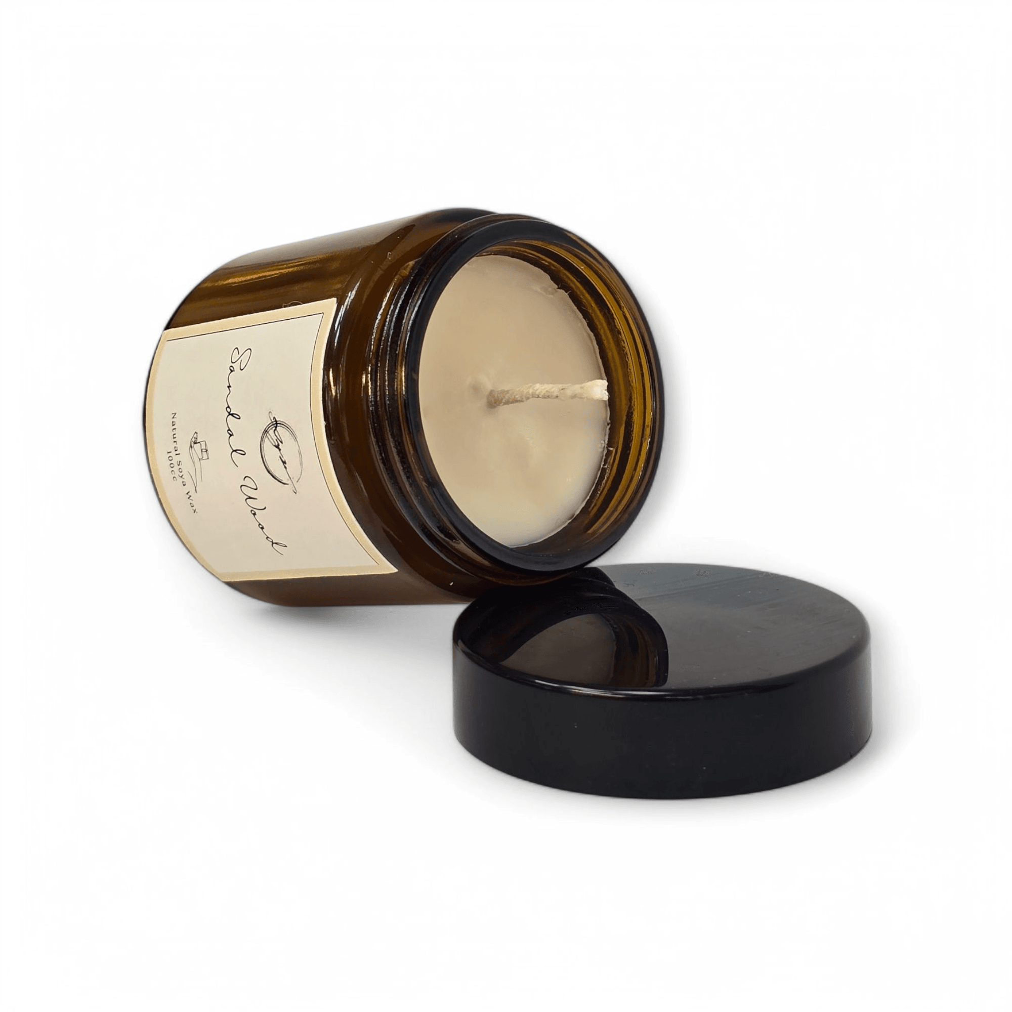 Doğal Soya Wax Sandal Ağacı (Sandalwood) Esanslı El Yapımı Mum – 100cc