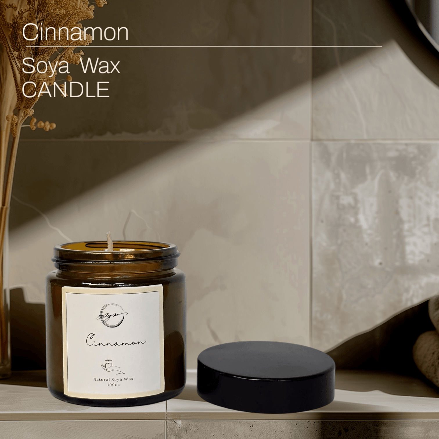 Doğal Soya Wax Tarçın Esanslı El Yapımı Mum – 100cc