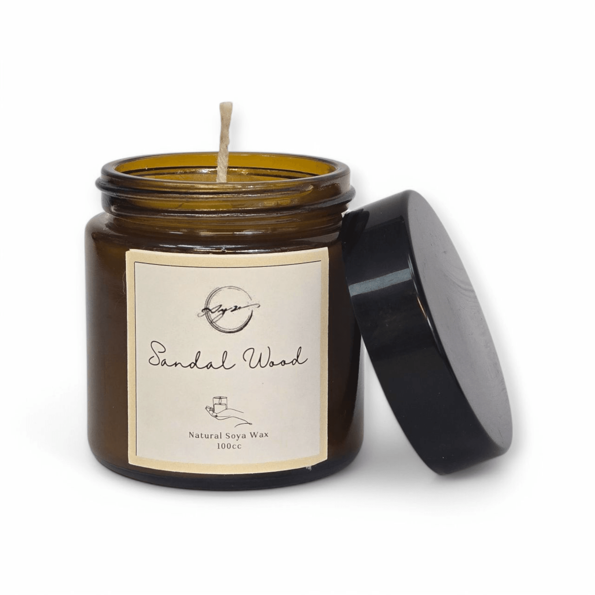 Doğal Soya Wax Sandal Ağacı (Sandalwood) Esanslı El Yapımı Mum – 100cc
