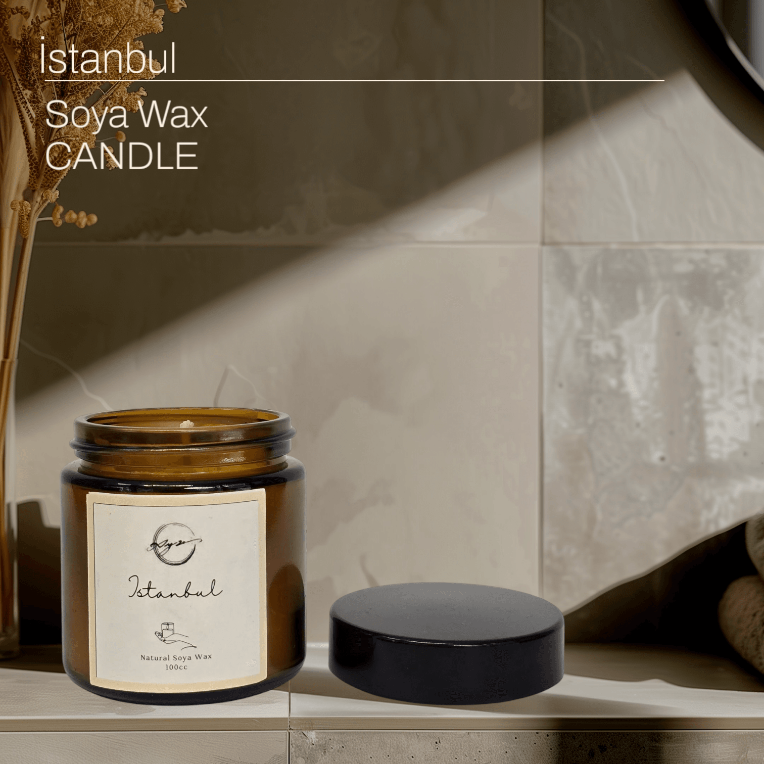 Doğal Soya Wax İstanbul Esanslı El Yapımı Mum – 100cc