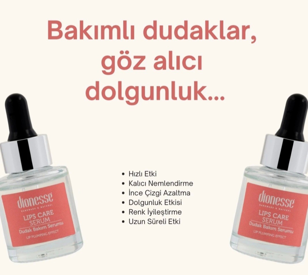 Dionesse Dudak Bakım Serumu 20 ml Doğal Nem ve Belirgin Dudak Görünümü