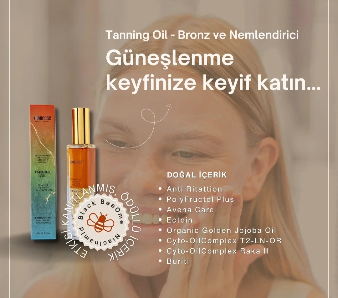 Bronzlaştırıcı Yağ 50 ml - Nemlendirme ve Kalıcı Bronzluk İçin Cilt Koruyucu 2 Fazlı Formül