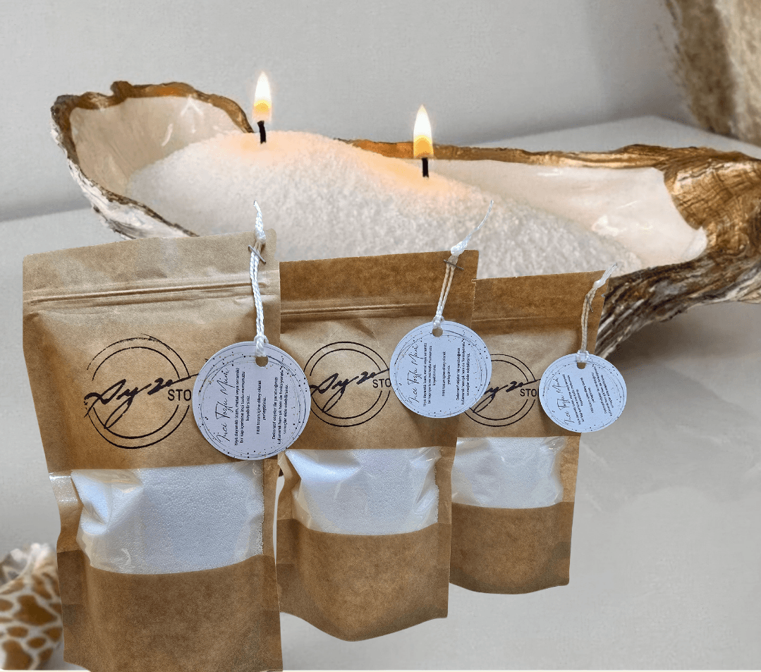 İnci Tozu Mum 250gr.(Fitilleri ile birlikte)