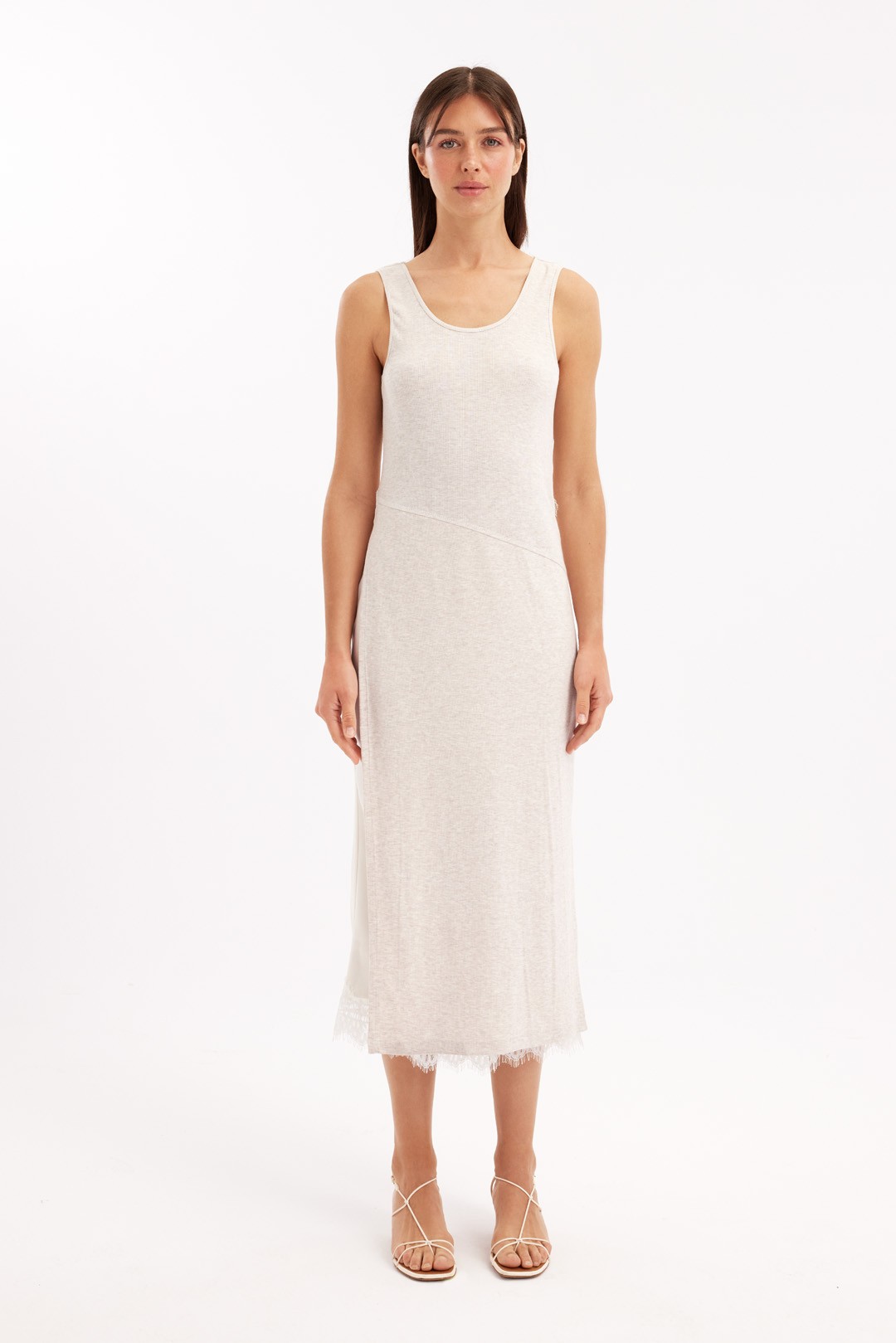 Calla Lily - Midi dress with Open Back and Lace Details