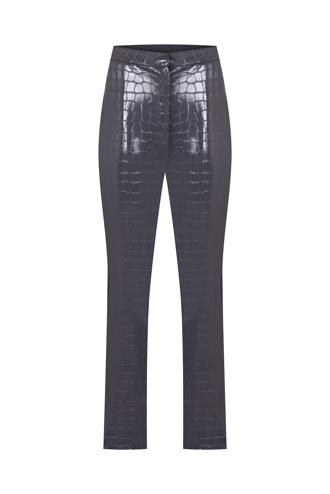 Ficus - Croc-Embossed Straight Trousers