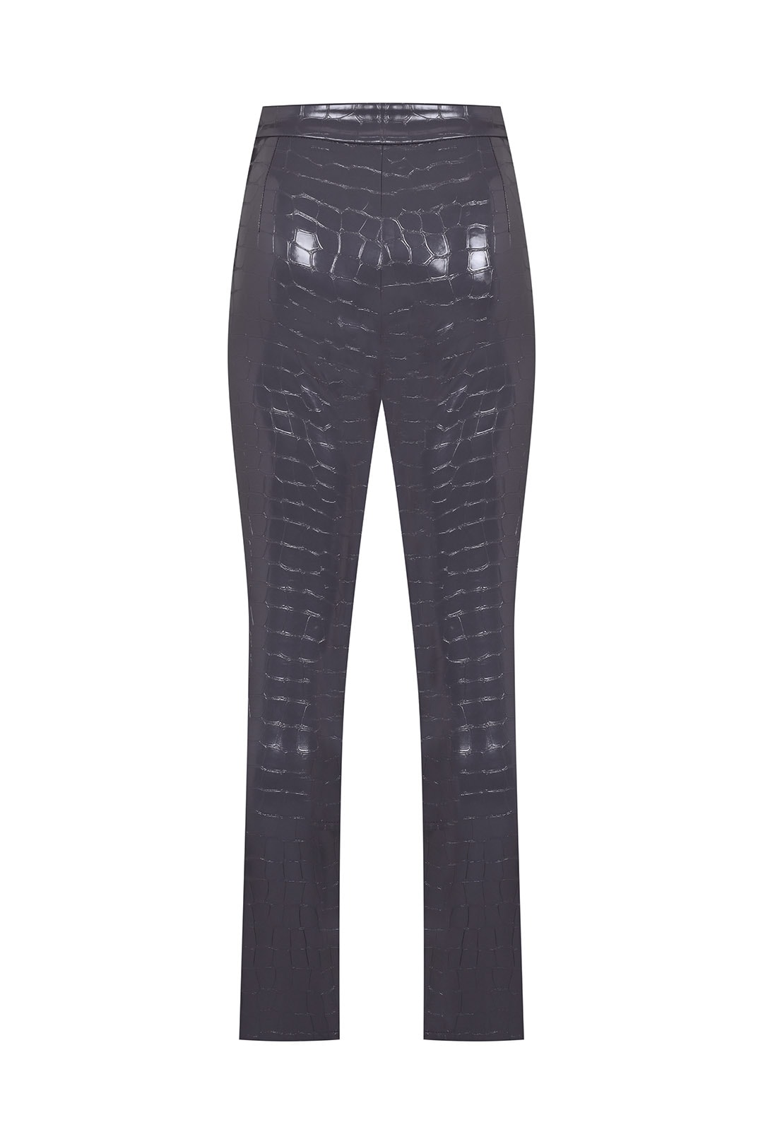 Ficus - Croc-Embossed Straight Trousers