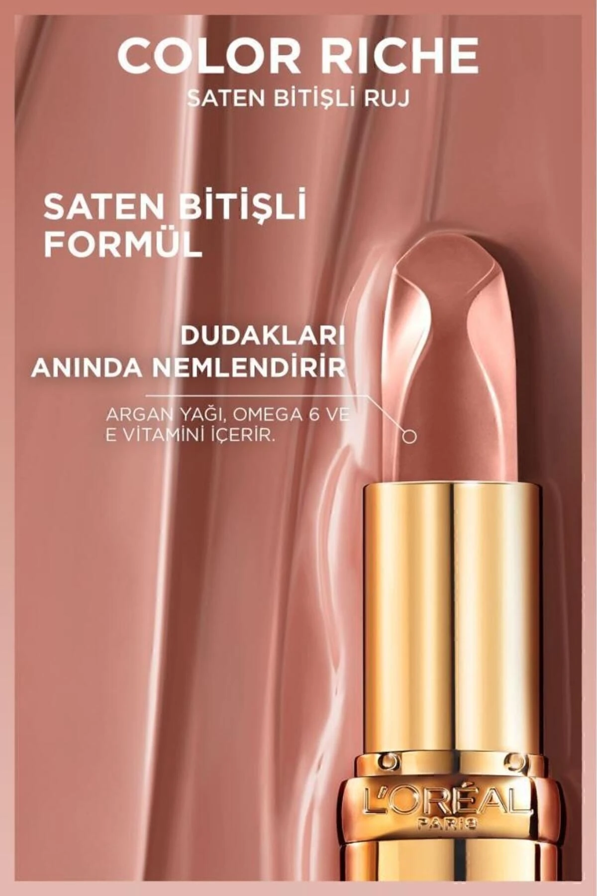 Color Riche Saten Bitişli Ruj 107 Seine Sunset - Nude
