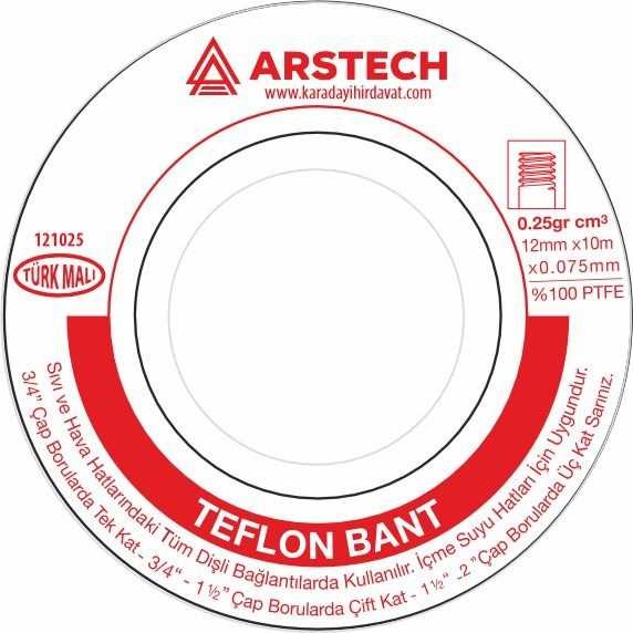 ARSTECH TEFLON BANT 12mm 10mt 0,25 GR