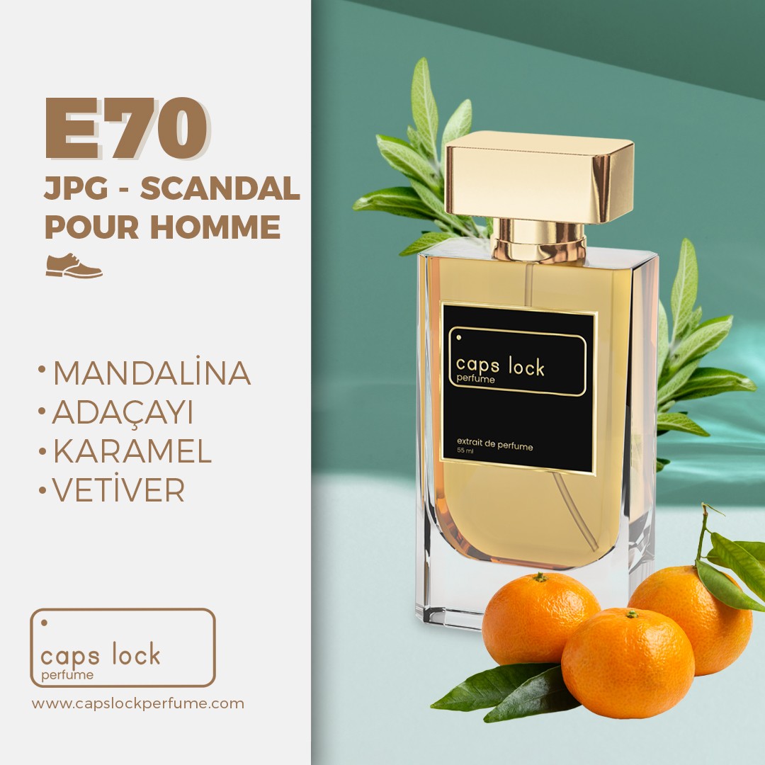 E70 - CAPS LOCK Perfume (JPG-Scandal Pour Homme Muadili) 55 ml.