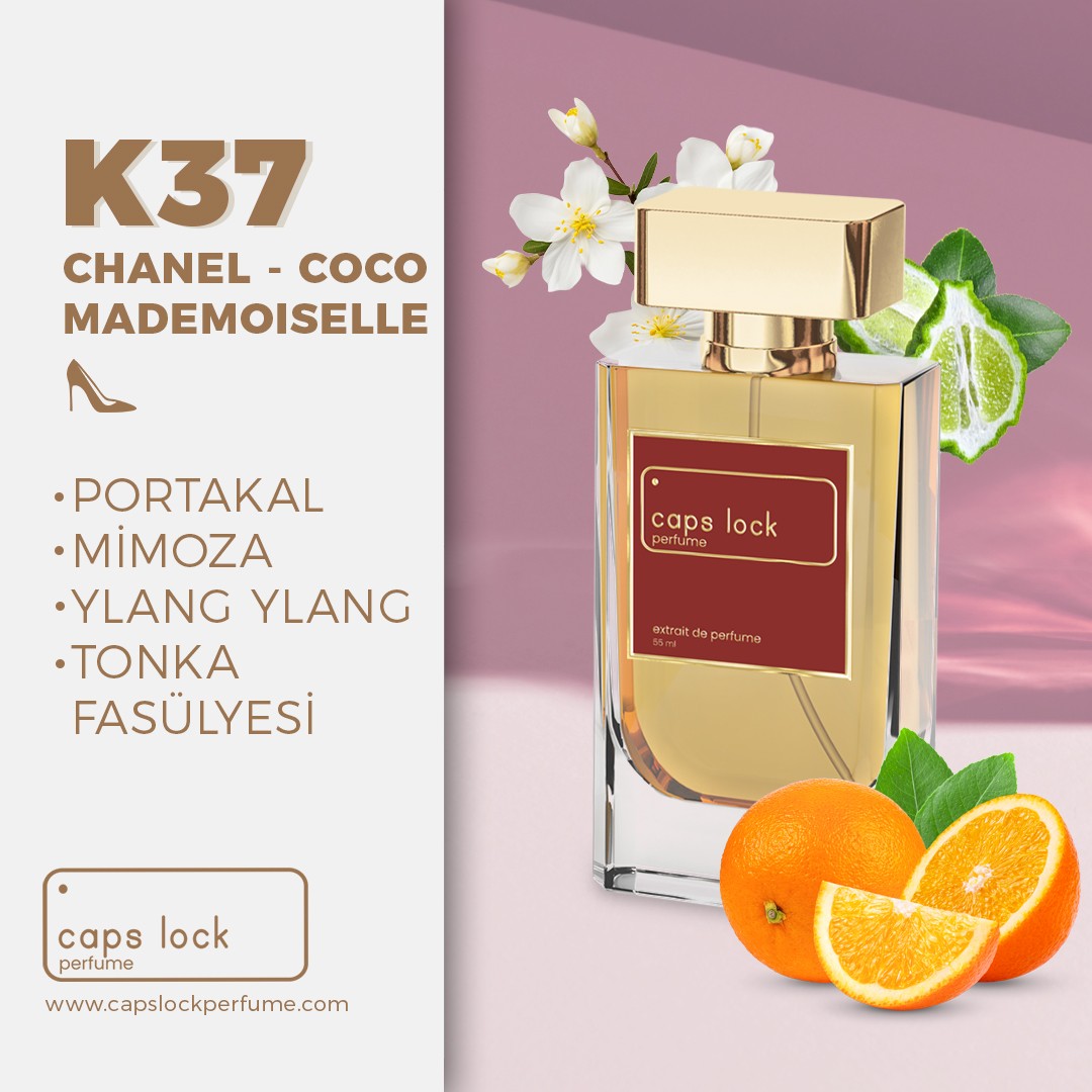 K37 - CAPS LOCK Perfume (Chanel-Coco Mademoiselle Muadili) 55 ml.