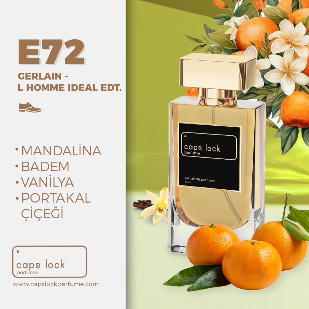 E72 - CAPS LOCK Perfume (Guerlain-L Homme Ideal EDT. Muadili) 55 ml.
