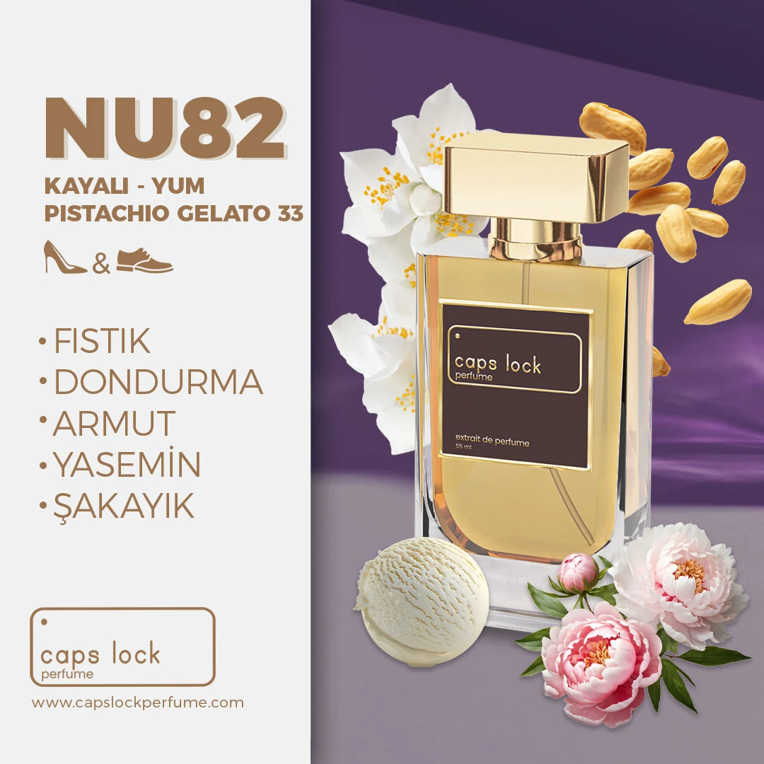 NU82 - CAPS LOCK Perfume (Kayali-Yum Pistachio Gelato 33 Muadili) 60 ml.