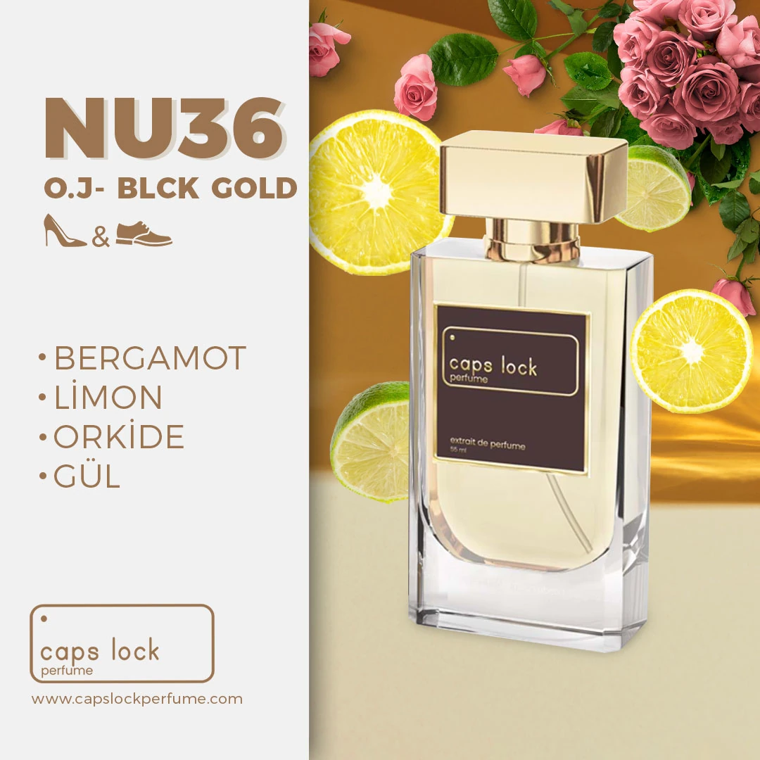 NU36 - CAPS LOCK Perfume (Ormonde Jayne-Black Gold Muadili) 60 ml.