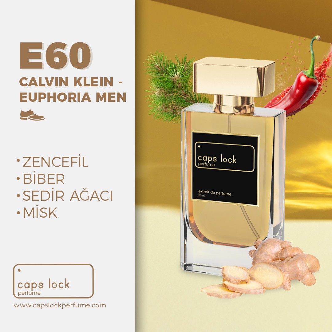 E60 - CAPS LOCK Perfume (CK-Euphoria Men Muadili) 55 ml.
