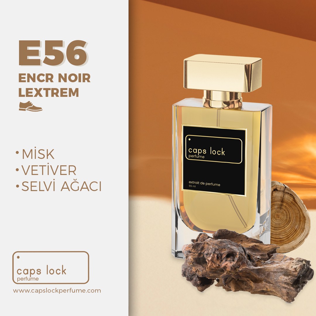 E56 - CAPS LOCK Perfume (Lalique-Encre Noire A L Extreme Muadili) 55 ml.