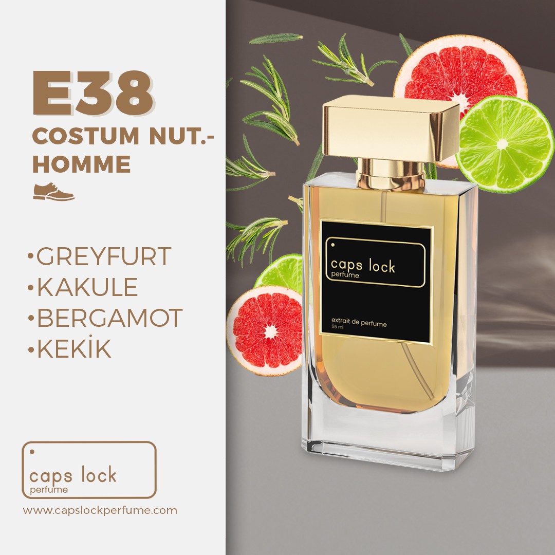 E38 - CAPS LOCK Perfume (Costume National-Homme Muadili) 55 ml.