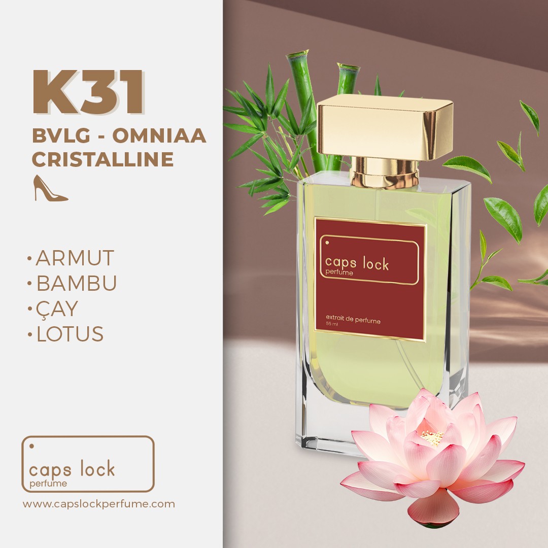 K31 - CAPS LOCK Perfume (Bvlgari-Omnia Crystalline Muadili) 55 ml.