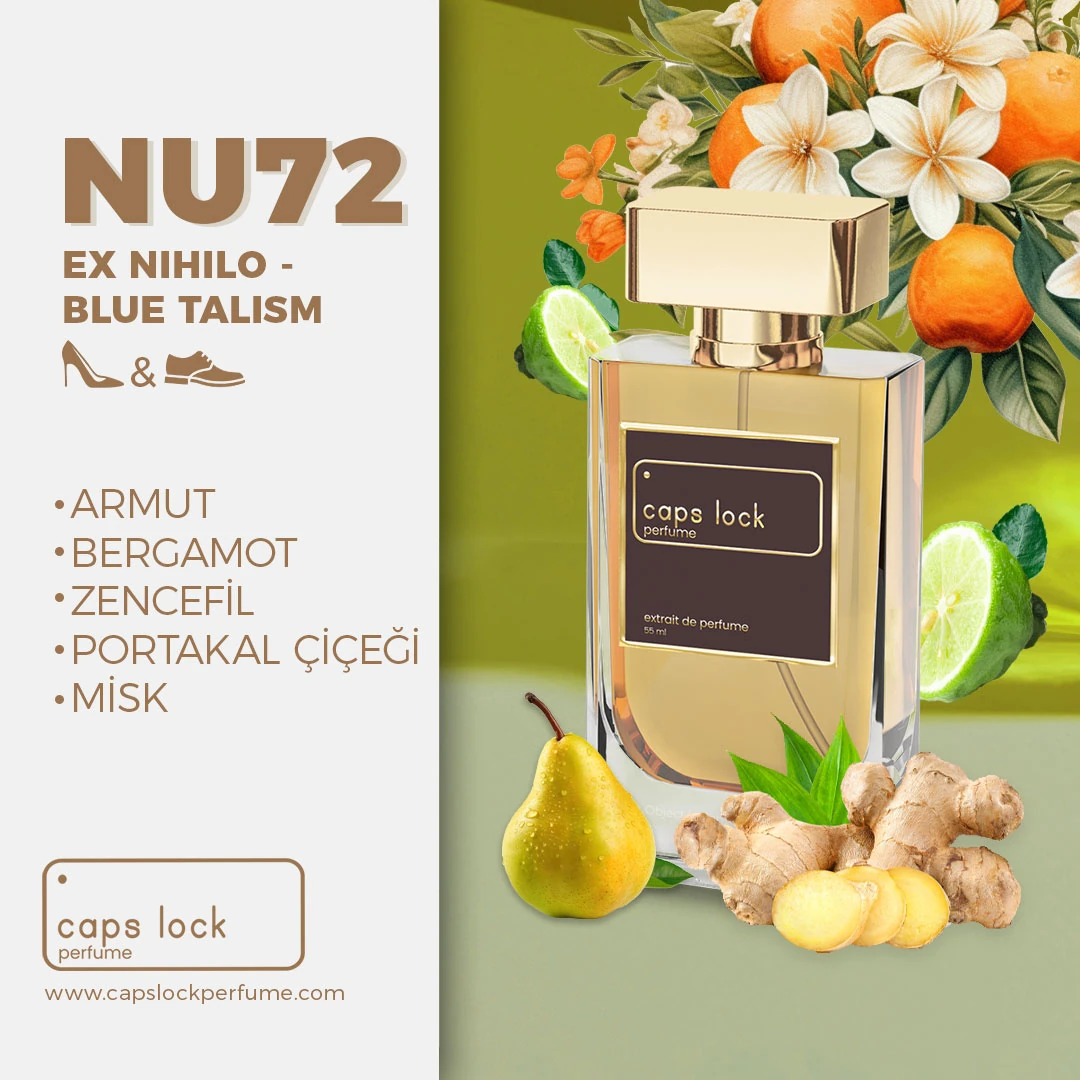 NU72 - CAPS LOCK Perfume (Ex Nihilo-Blue Talisman  Muadili) 60 ml.