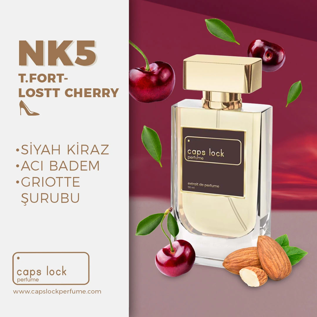 NK05 - CAPS LOCK Perfume(Tom Ford-Lost Cherry Muadili) 60 ml.