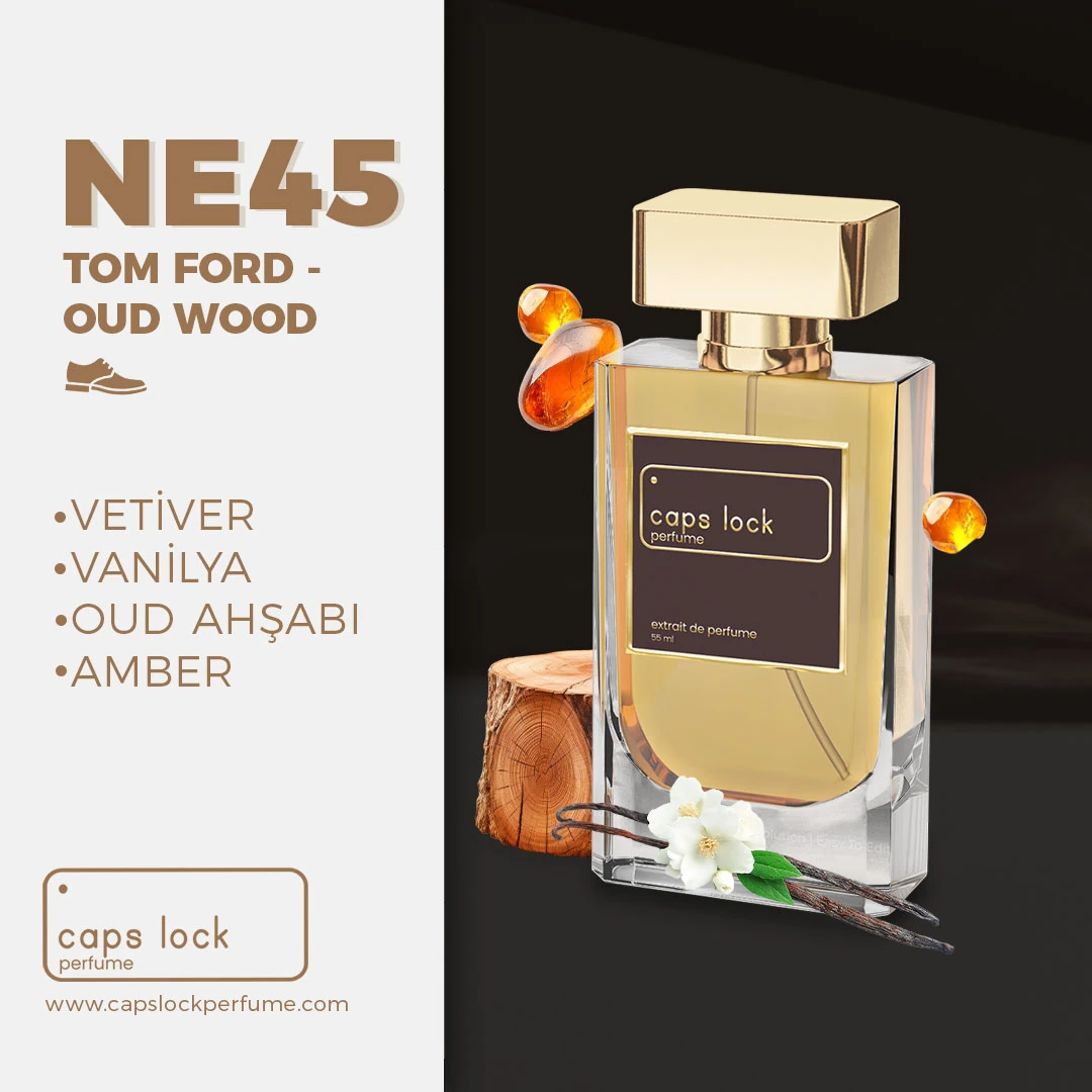 NE45 - CAPS LOCK Perfume (Tom Ford-Oud Wood Muadili) 60 ml.