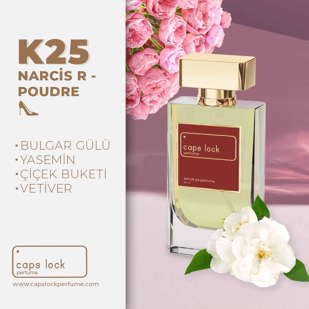 K25 - CAPS LOCK Perfume (Narciso Rodriguez-Poudree Muadili) 55 ml.
