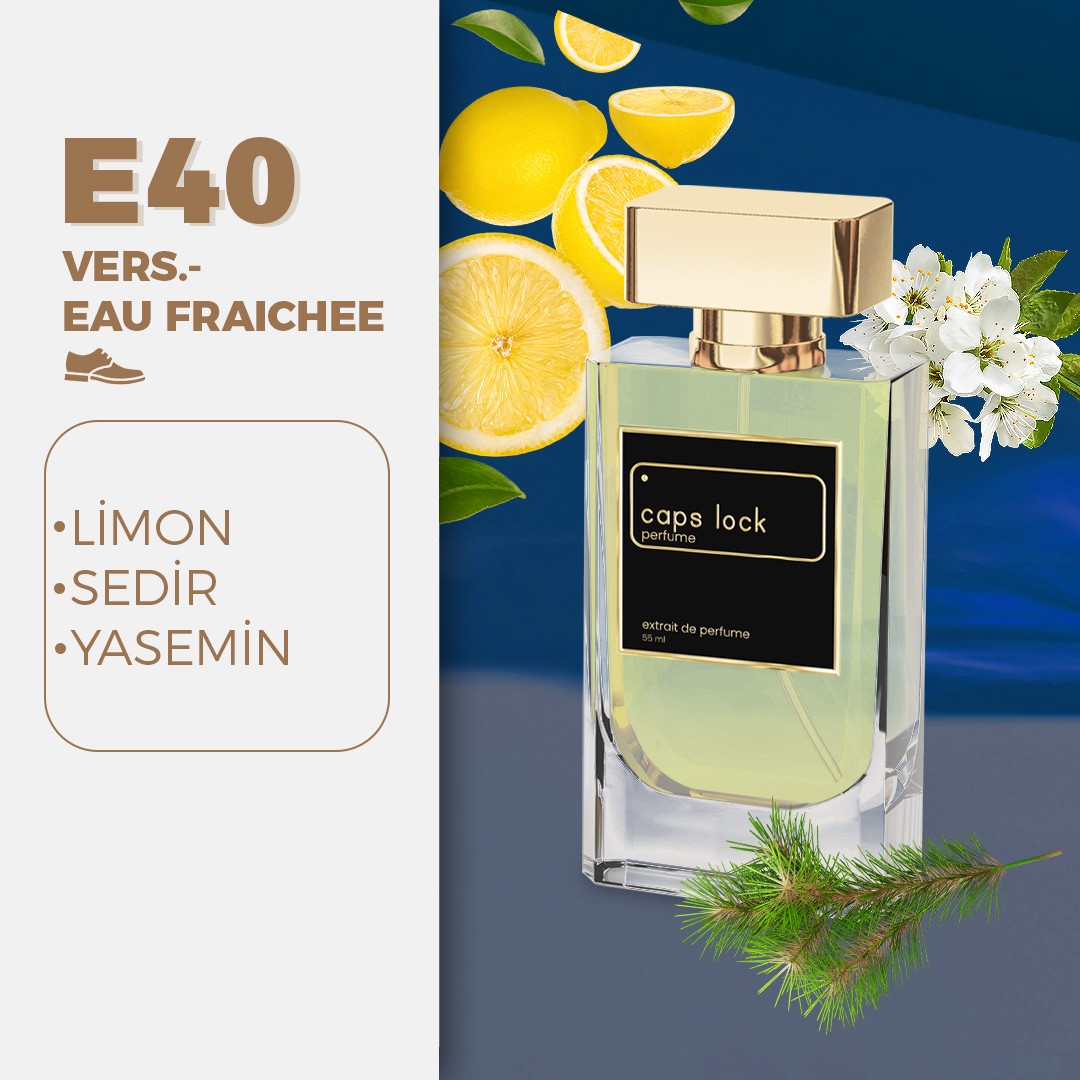 E40 - CAPS LOCK Perfume (Versace-Eau Fraiche Muadili) 55 ml.