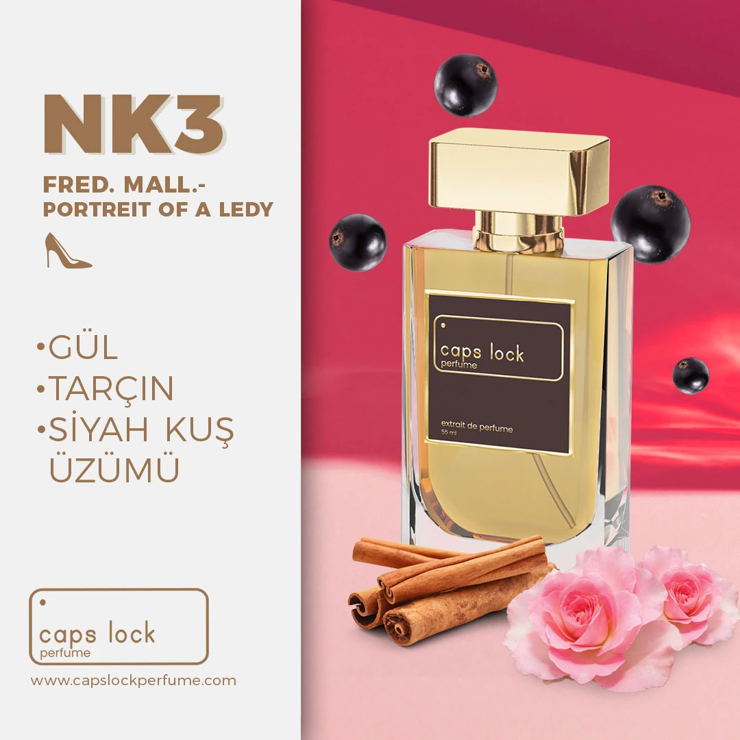 NK03 - CAPS LOCK Perfume (Frederic Malle-Portrait of a Lady Muadili) 60 ml.