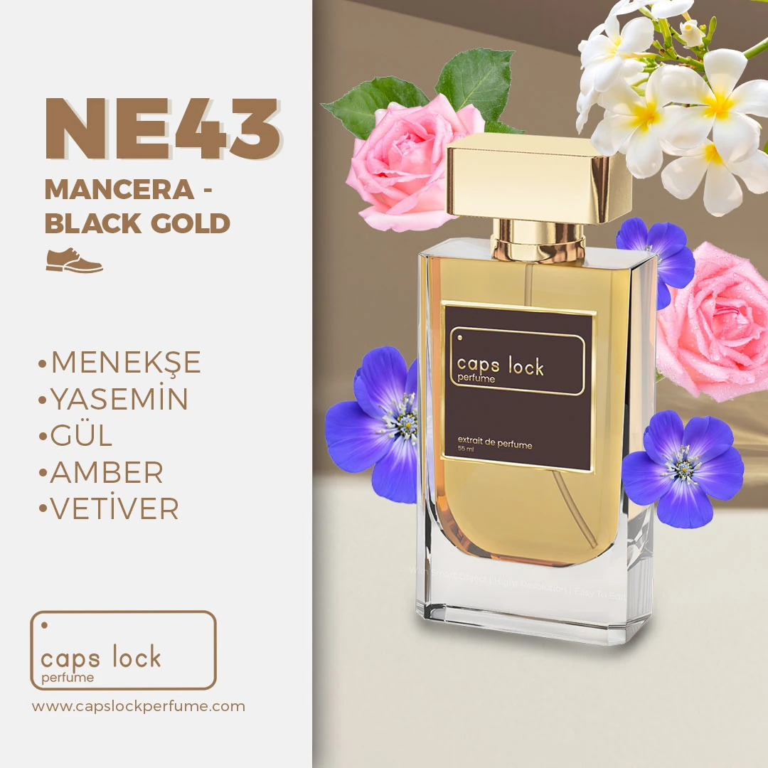 NE43 - CAPS LOCK Perfume (Mancera-Black Gold Muadili) 60 ml.