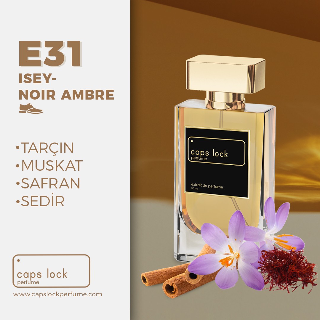 E31 - CAPS LOCK Perfume (Issey Miyake-Noir Ambre Muadili) 55 ml.