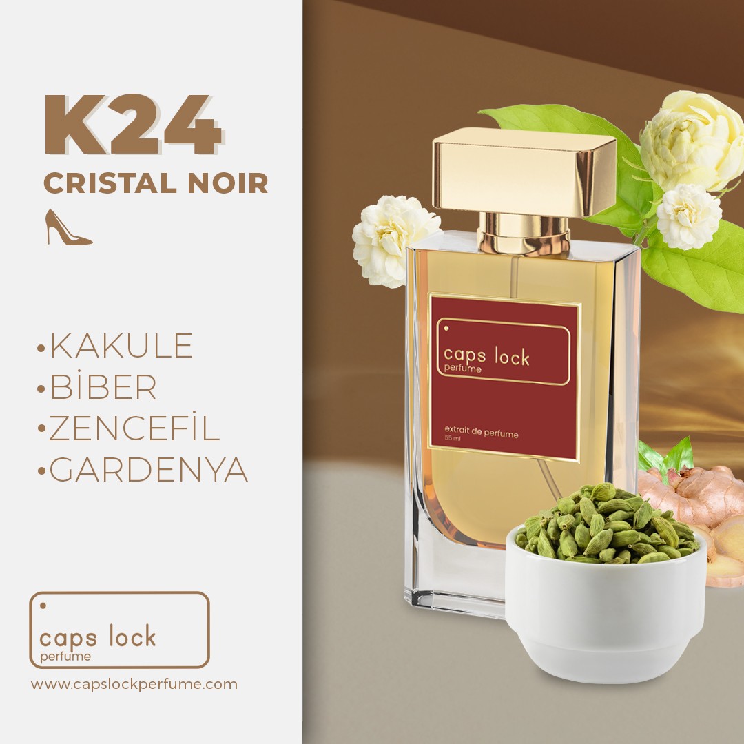 K24 - CAPS LOCK Perfume (Versace-Crystal Noir Muadili) 55 ml.