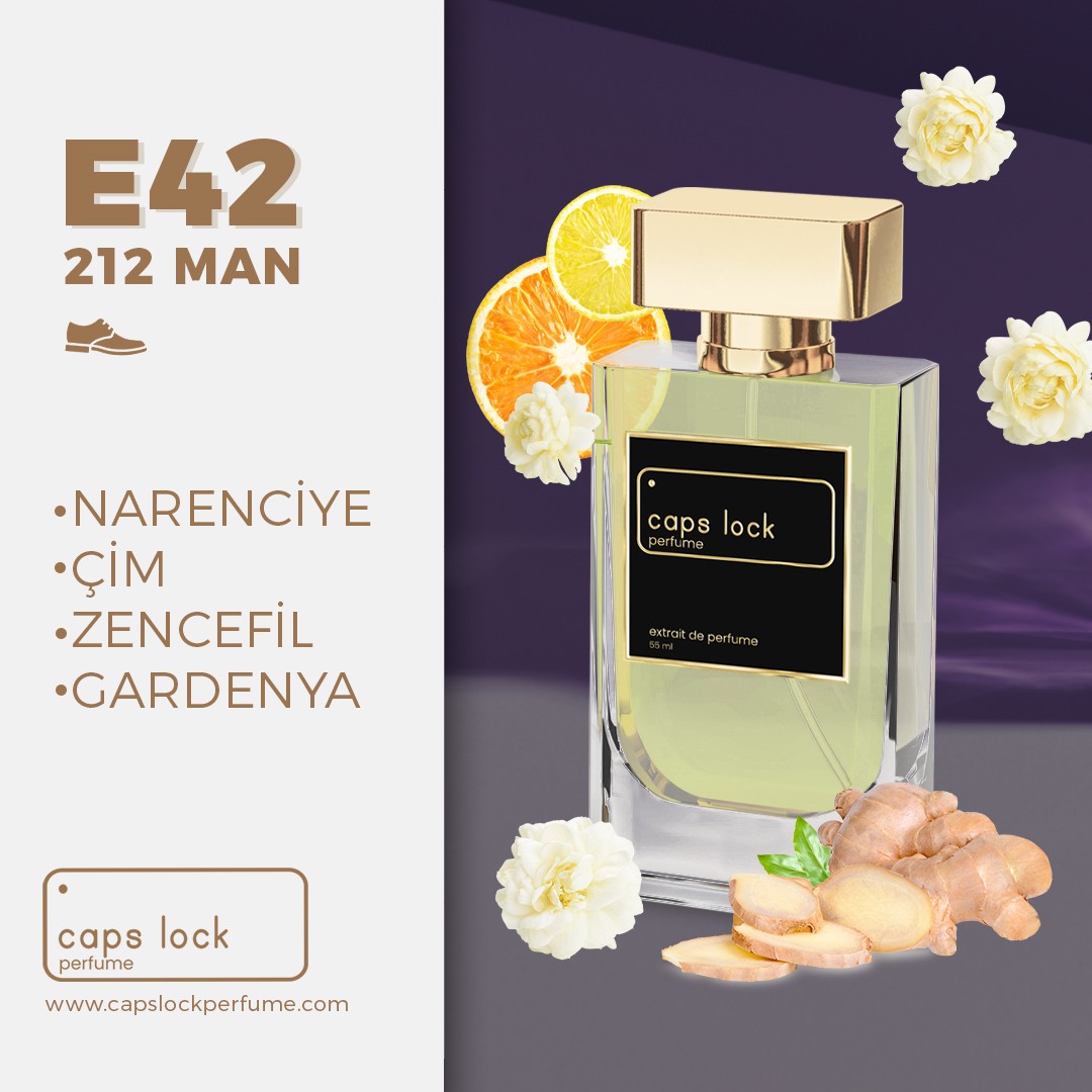 E42 - CAPS LOCK Perfume (Carolina Herrera-212 Men Muadili) 55 ml.
