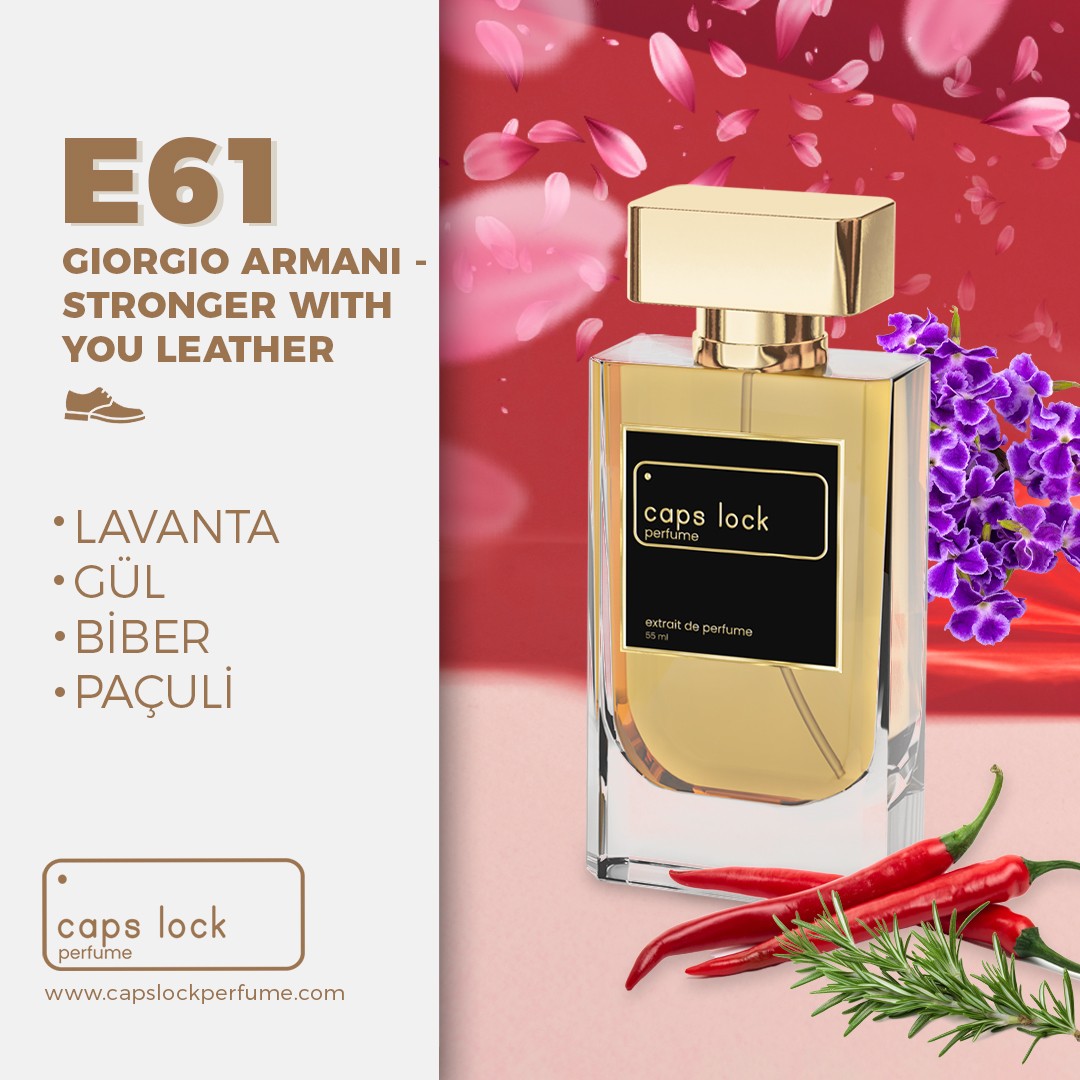 E61 - CAPS LOCK Perfume (G.Armani-Stronger With You Leather Muadili) 55 ml.