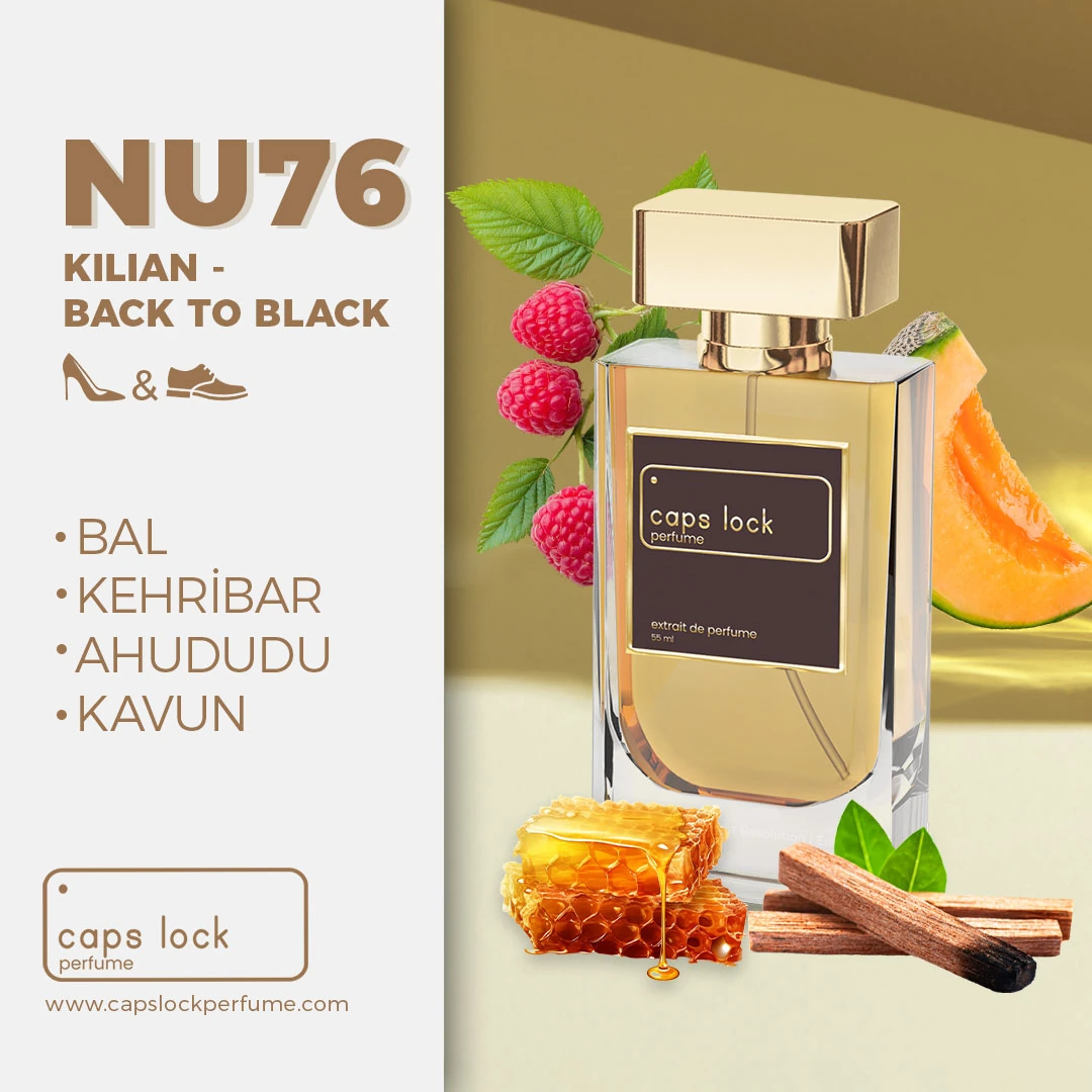 NU76 - CAPS LOCK Perfume (Kilian-Back to Black Muadili) 60 ml.
