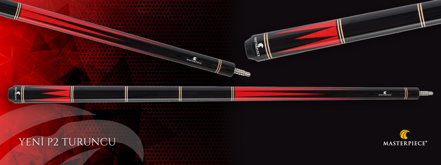 Masteriece  Bilardo Istakası-Yeni P2-Kırmızı 1 Adet (V-5 Parça Lamine Şaftlı)