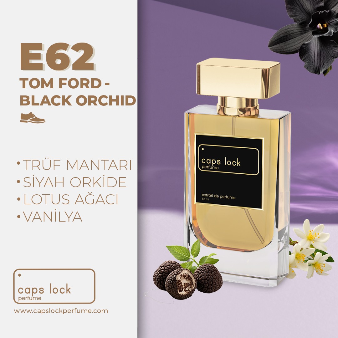 E62 - CAPS LOCK Perfume (Tom Ford-Black Orchid Muadili) 55 ml.
