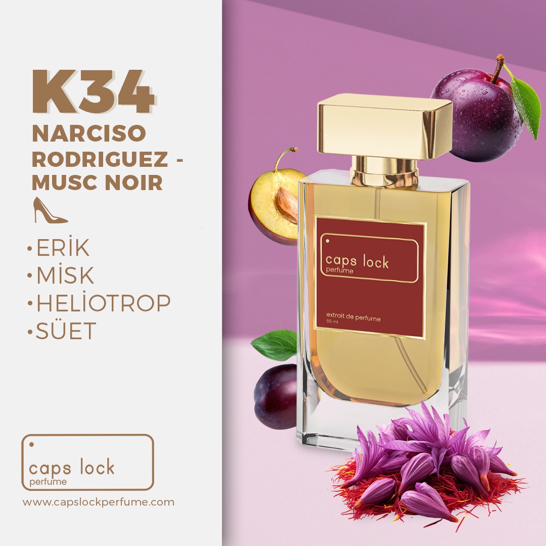 K34 - CAPS LOCK Perfume (Narciso Rodriguez-Musc Noir Muadili) 55 ml.