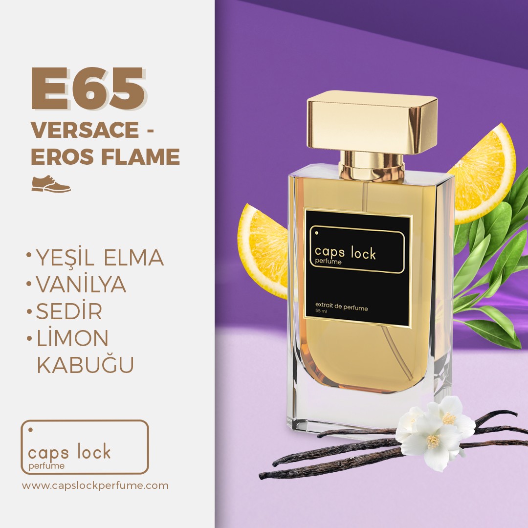 E65 - CAPS LOCK Perfume (Versace-Eros Flame Muadili) 55 ml.