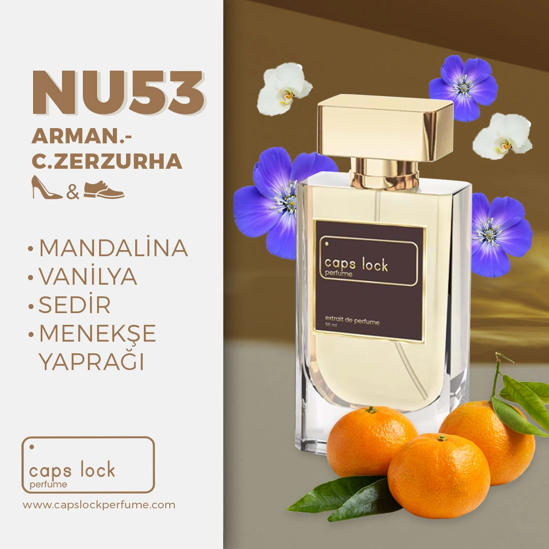 NU53 - CAPS LOCK Perfume (Giorgia Armani-Prive Cuir Zerzura Muadili) 60 ml.