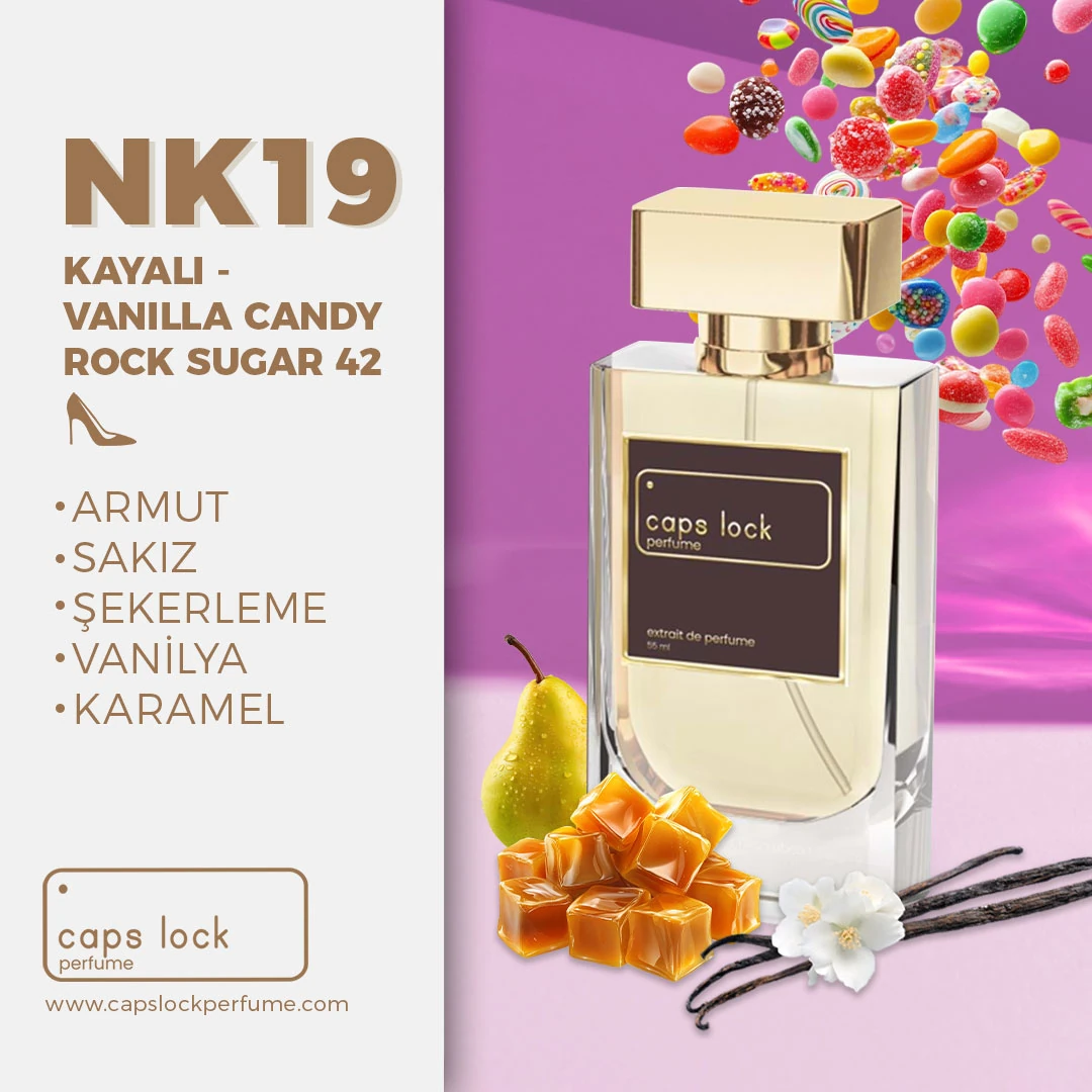 NK19 - CAPS LOCK Perfume (Kayali-Vanilla Candy Rock Sugar 42 Muadili) 60 ml.