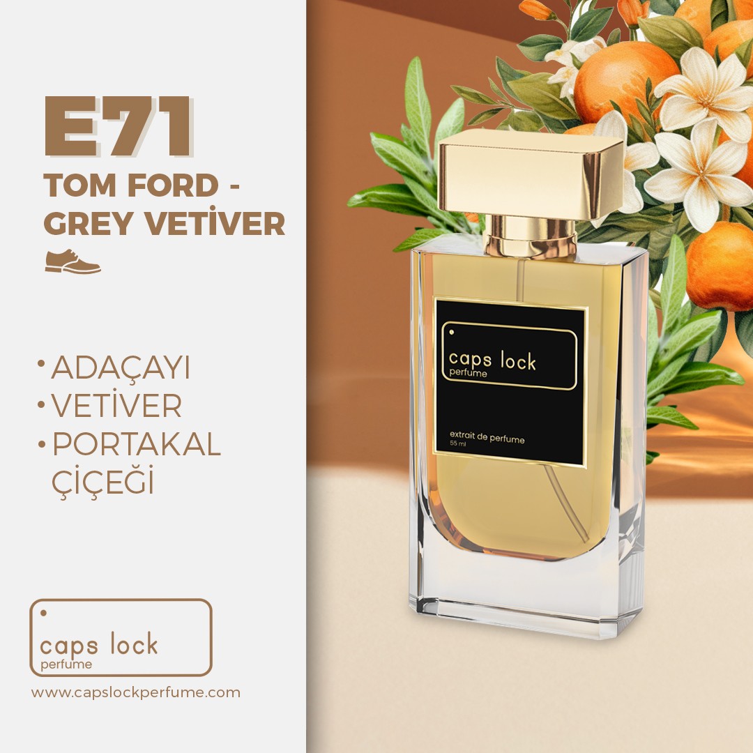 E71 - CAPS LOCK Perfume (Tom Ford-Grey Vetiver Muadili) 55 ml.