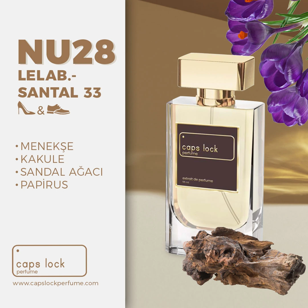 NU28 - CAPS LOCK Perfume (Le Labo-Santal 33 Muadili) 60 ml.