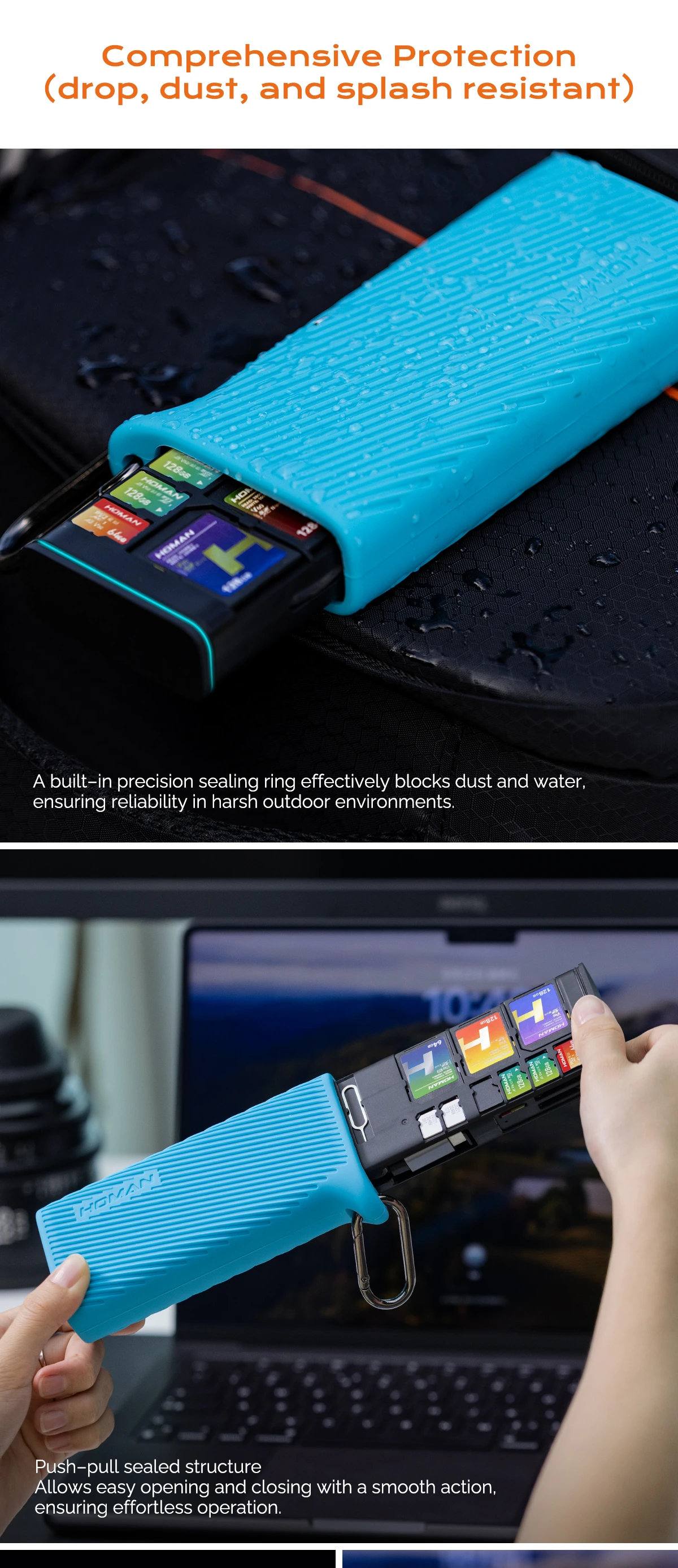 HOMAN Multifunctional High-Speed Card Reader for CFexpress Type B (SİYAH)