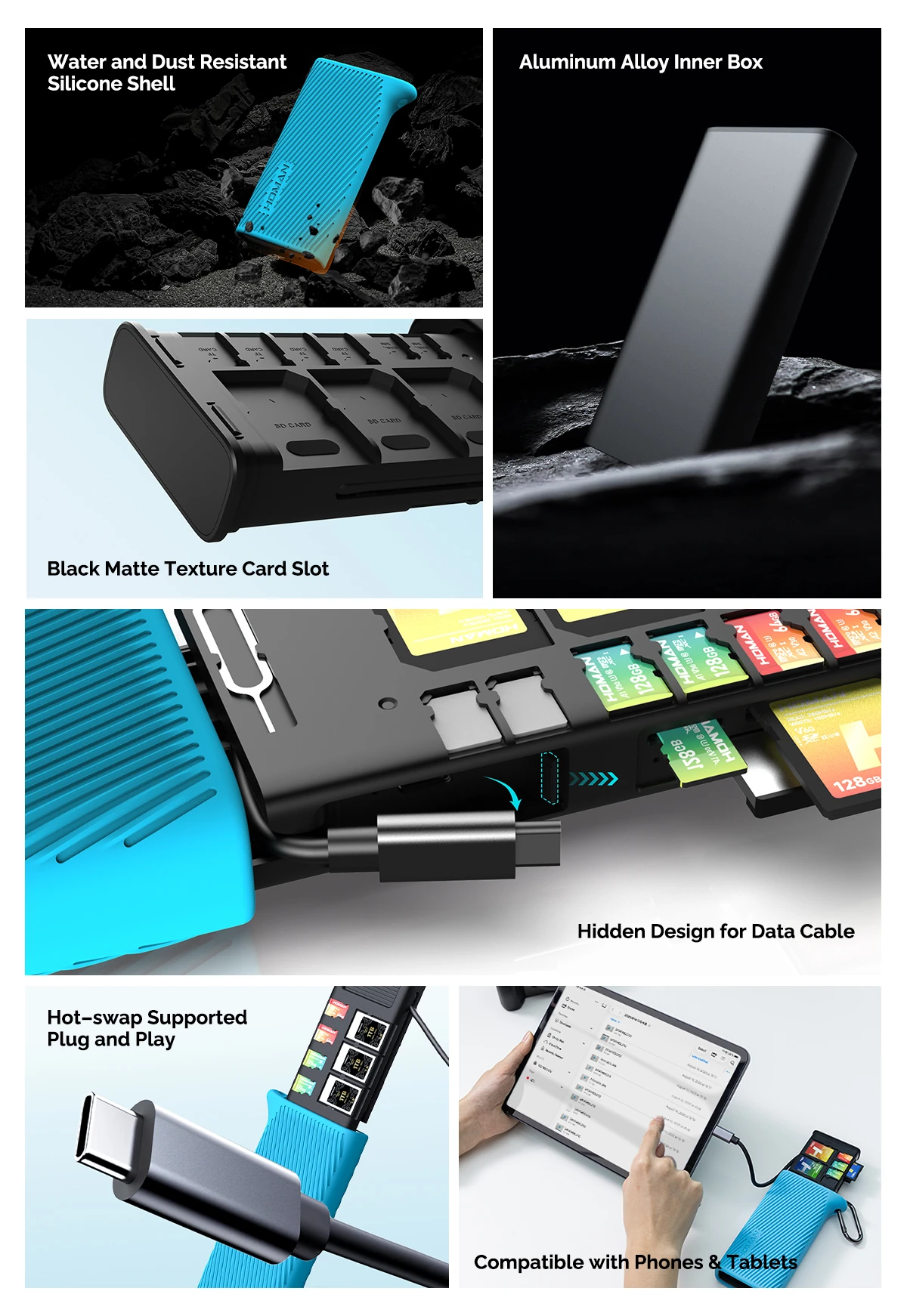 HOMAN Multifunctional High-Speed Card Reader  CF express Type A (SİYAH)