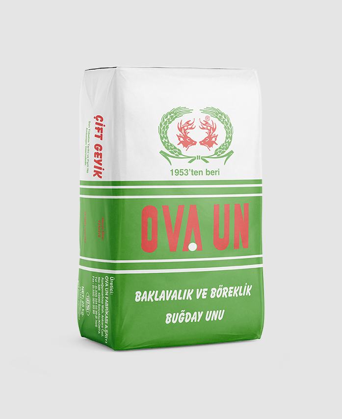 OVA ÇİFT GEYİK Baklavalık ve Böreklik Buğday Un 25 Kg