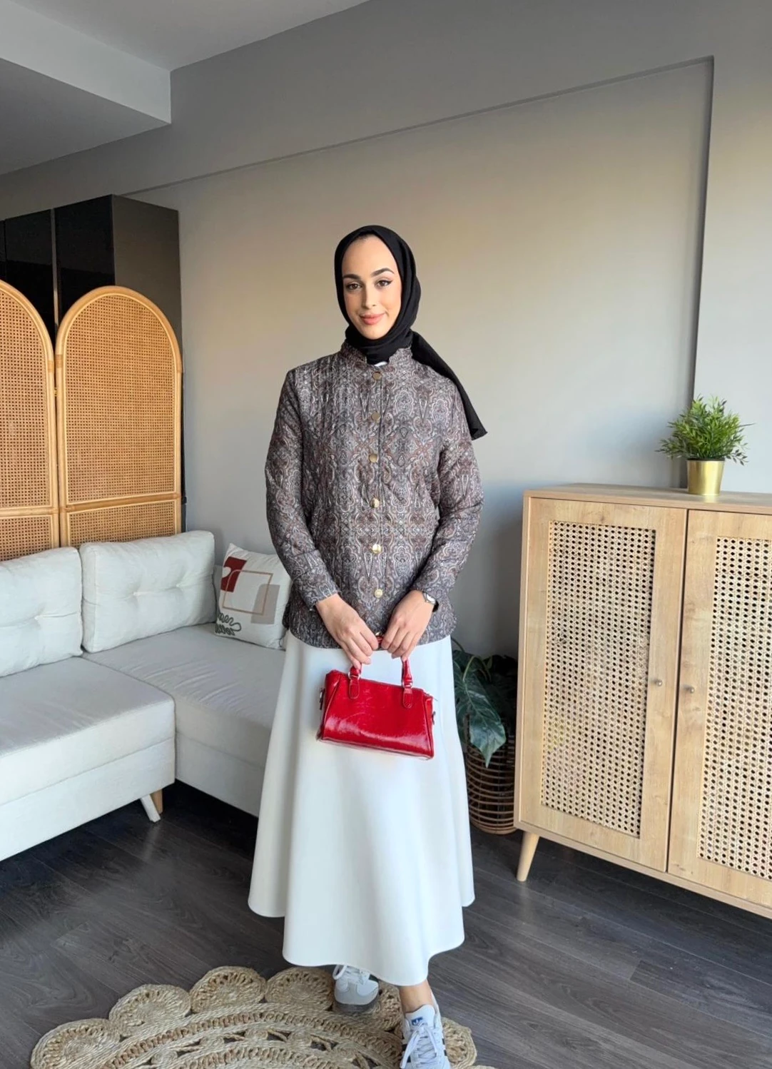 Etnik Kapitone Ceket - Haki